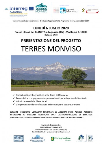 Locandina presentazione progetto Terres Monviso